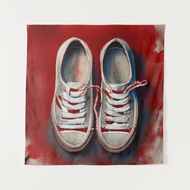 HandZeichn von Funny Shoes Wandteppich (Vorderseite)