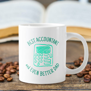 Handzeichnung des Rechner   Bester Vater Jumbo-Tasse