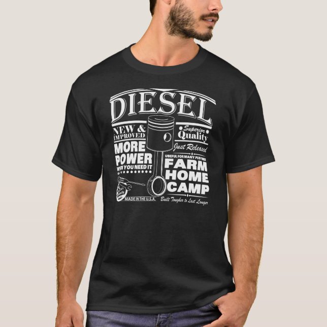 Handzettel-Diesel-Anzeige T-Shirt (Vorderseite)