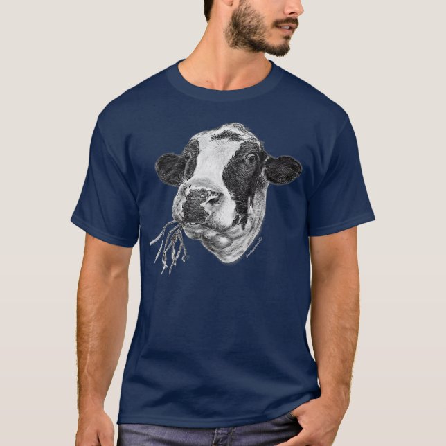Handzog Happy Holstein Friesian Dairy Cow T-Shirt (Vorderseite)