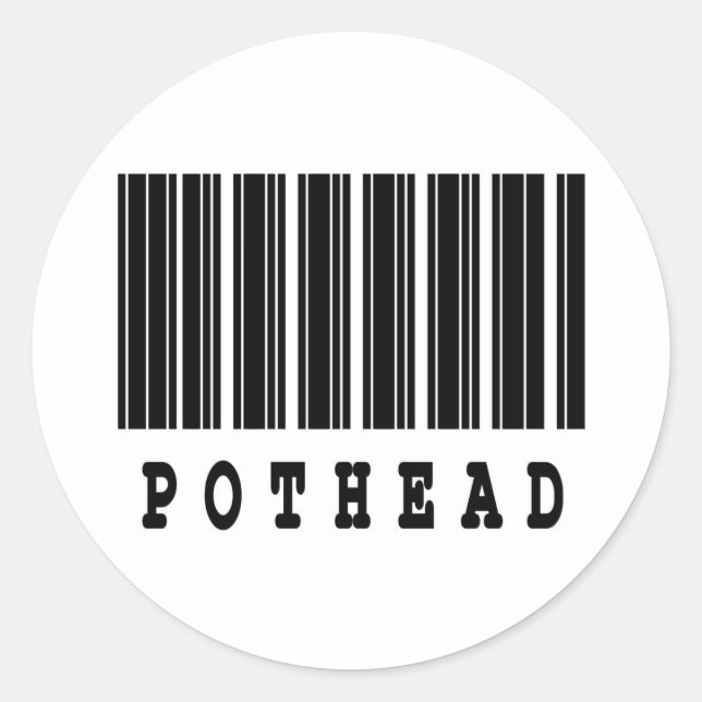 Hanfbar-Code-Design Runder Aufkleber (Vorderseite)