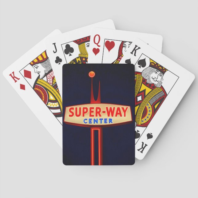HANFORD, CALIFORNIA.  SUPER-WAY PLAYING CARDS. SPIELKARTEN (Rückseite)