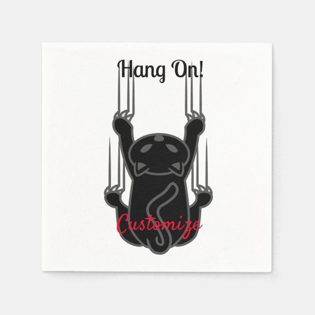 Hang auf Black Cat Thunder_Cove Serviette (Vorderseite)