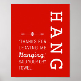 Hang | Badevorschriften Poster Art Print 8x10