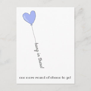 Hang da rein! - Last Chemo Niedlich Lilac Balloon Postkarte