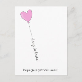 Hang da rein! - Niedlich Pink Balloon - bald wiede Postkarte