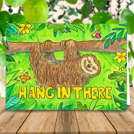 Hang da rein - Sloth Grußkarte von N. Janes Karte