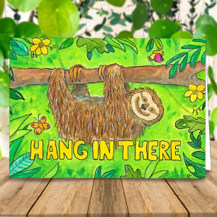 Hang da rein - Sloth Grußkarte von N. Janes Karte