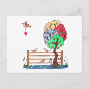 Häng dein Herz dran Feiertagspostkarte