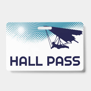 Hang glide Teacher Hall Pass Ausweis