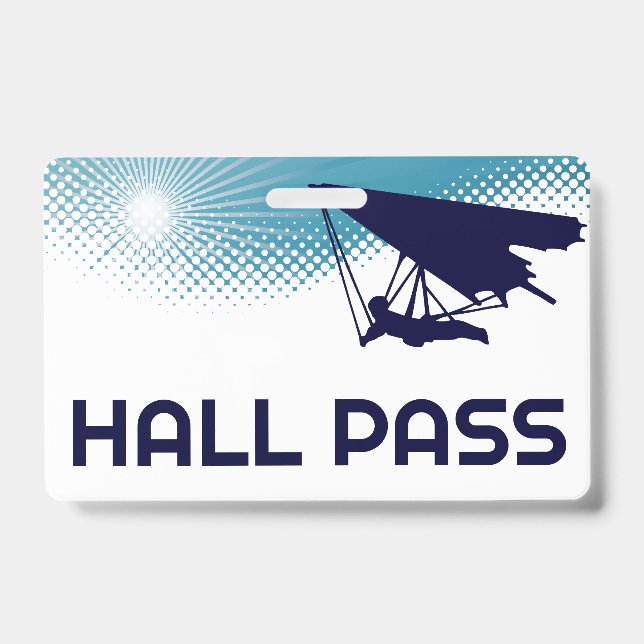 Hang glide Teacher Hall Pass Ausweis (Vorderseite)