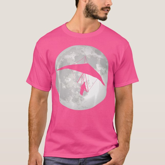 Hang Glider Soaring Full Moon High Flying Hang Gli T-Shirt (Vorderseite)