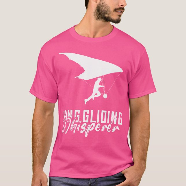 Hang Glider Soaring Gliding Pilot Hang Gliding Whi T-Shirt (Vorderseite)