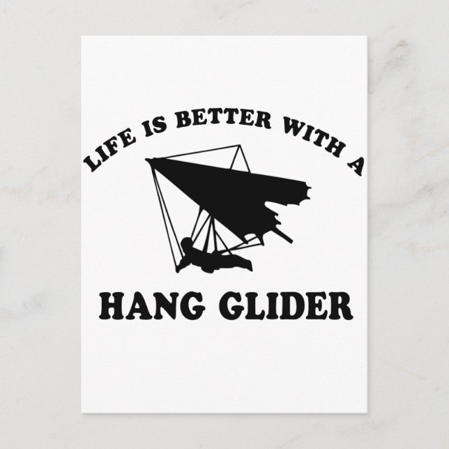 Hang Glider Vector Designs Postkarte (Vorderseite)