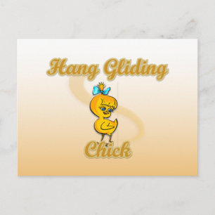 Hang Gliding Chick Postkarte