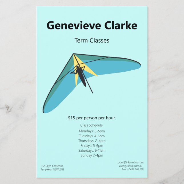 Hang Gliding Flyer (Vorne)