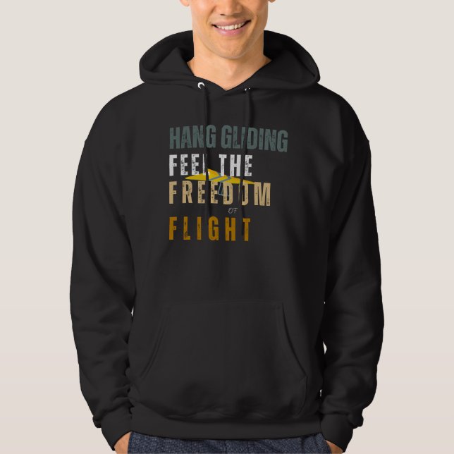 Hang Gliding, fühlen Sie die Freiheit des Flugsomm Hoodie (Vorderseite)