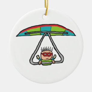 Hang Gliding Keramik Ornament