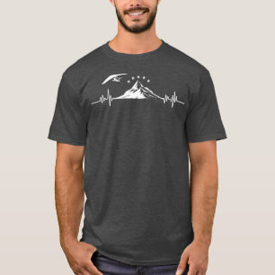 Hang Gliding Pilot Heartbeat Hang Glider EKG T-Shirt