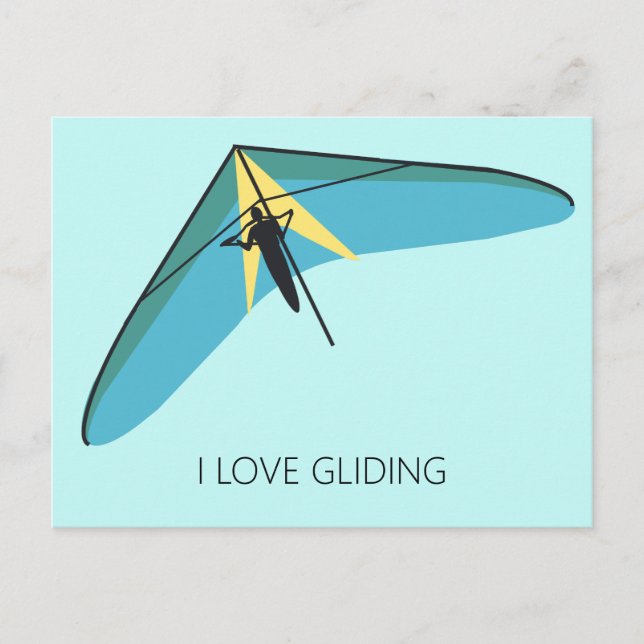 Hang Gliding Postkarte (Vorderseite)