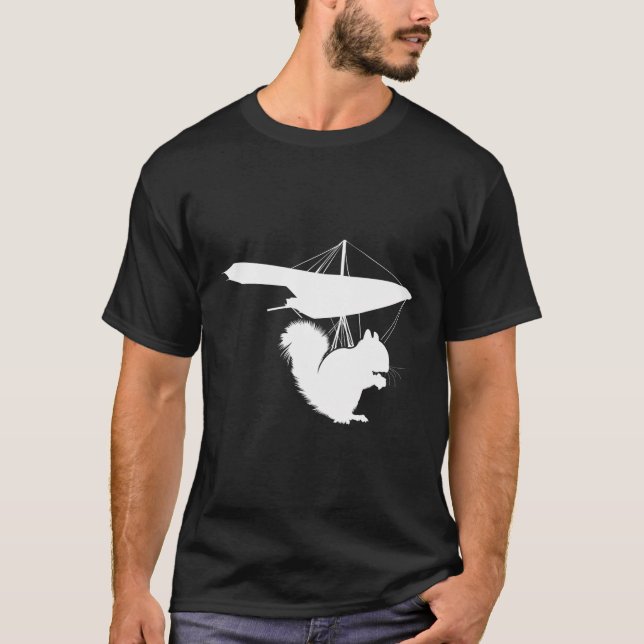 Hang Gliding Squirrel Funny Hang Glider Squirrel T-Shirt (Vorderseite)