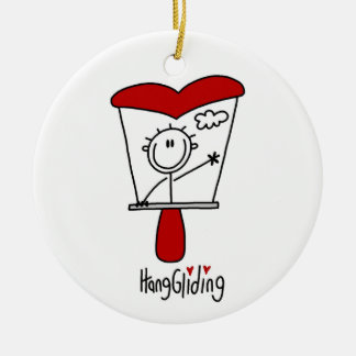 Hang Gliding Strichmännchen Keramikornament