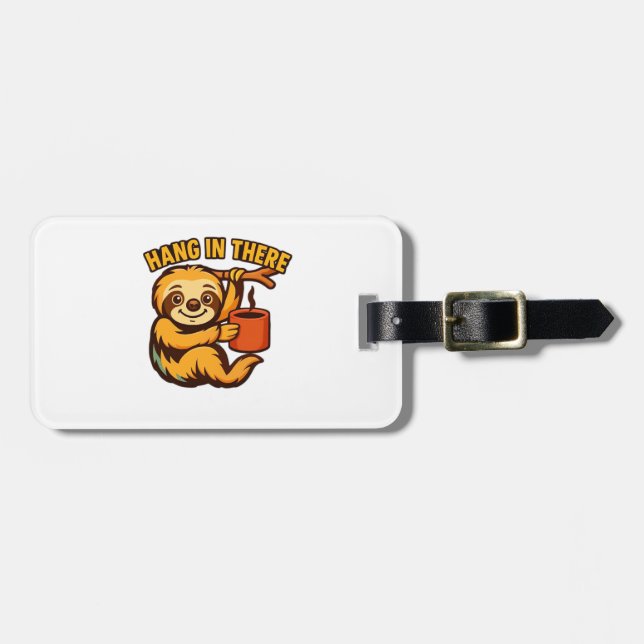Hang in there baby sloth Classic T-Shirt Gepäckanhänger (Vorderseite horizontal)