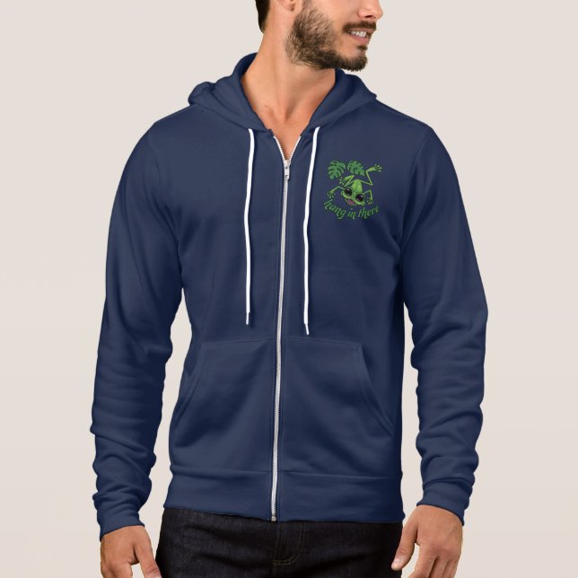 Hang in There Happy Green Tree Frog Hoodie (Vorderseite)