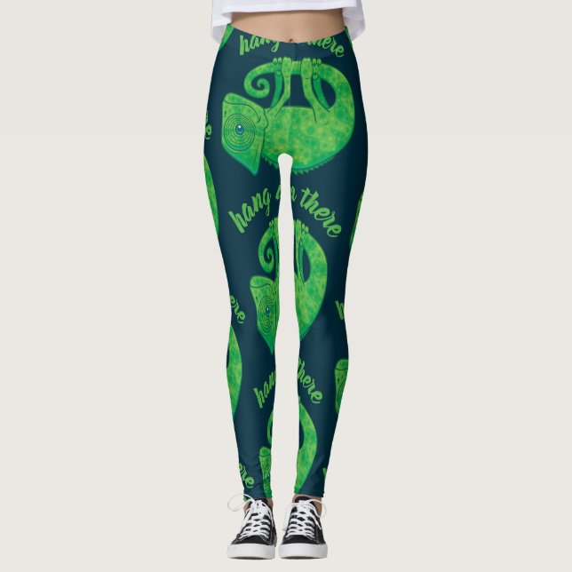 Hang In There Magical Chameleon Leggings (Vorderseite)