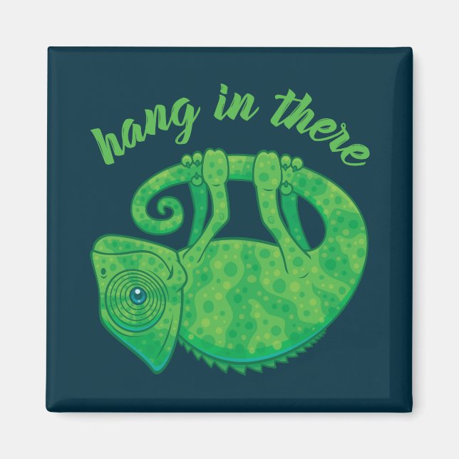 Hang In There Magical Chameleon Magnet (Vorne)