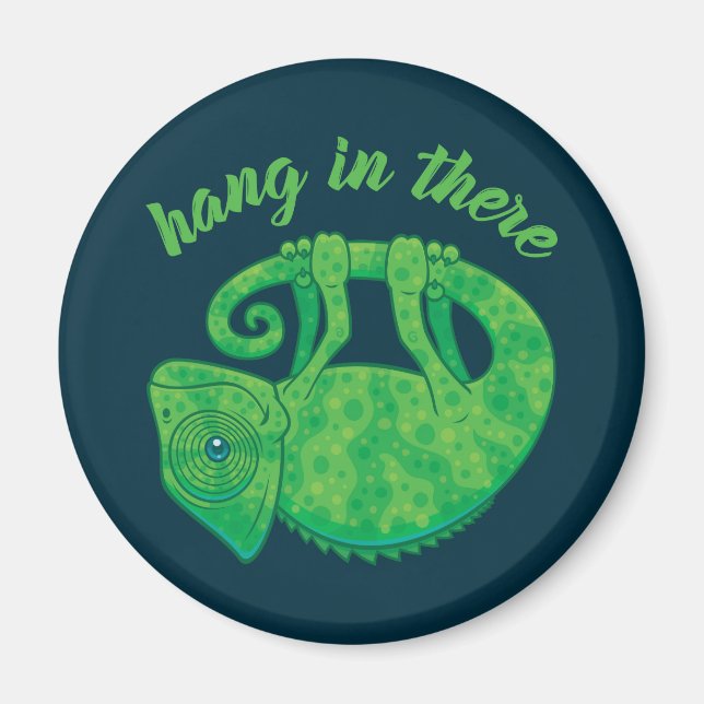 Hang In There Magical Chameleon Magnet (Vorne)