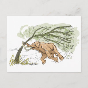 Hang in There Mammot Postcard Postkarte