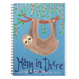 "Hang in There" Sloth Spiral Notebook Notizblock