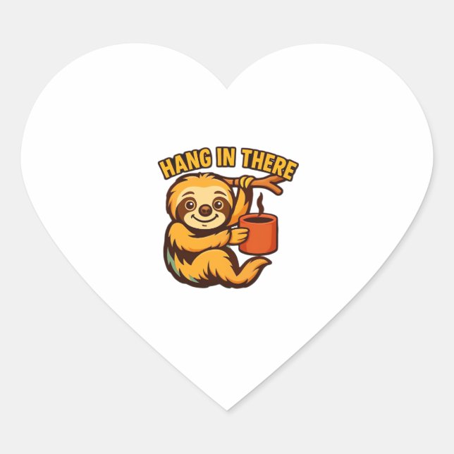 Hang in's baby sloth Classic T - Shirt Herz-Aufkleber (Vorderseite)