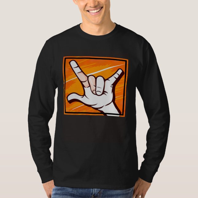 Hang Loose Surfer Hand Symbol T-Shirt (Vorderseite)