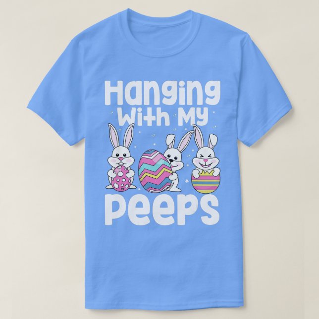 Hang mit meinen Pieps glücklicher Osterhase 1 T-Shirt (Design vorne)