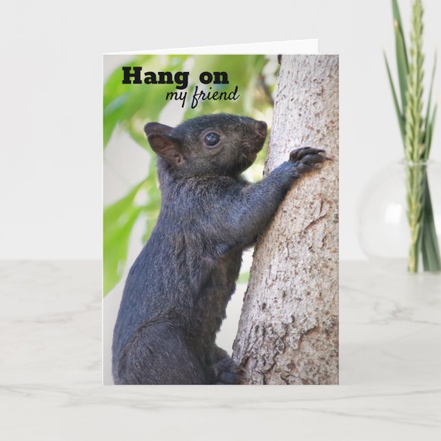 "Hang on Card" der Förderung Karte (Vorderseite)