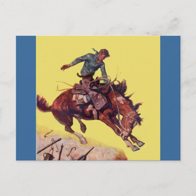 Hang on Cowboy Postkarte (Vorderseite)