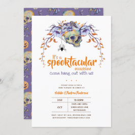 Hang out mit uns Spooktacular Halloween GothSpider Einladung