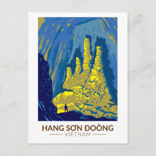 Hang Son Doong Höhle Vietnam Reise Kunst Vintage Postkarte