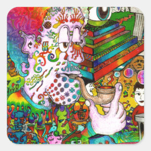 Hang-Think 13 Quadratischer Aufkleber