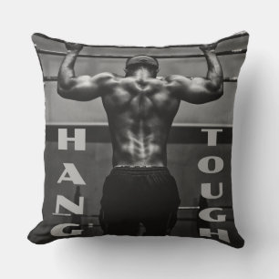 Hang Tough Muscle Man Workout Gym Kissen