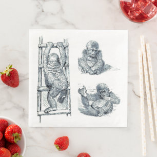 Hangaround - Young Ape Gorilla Serviette