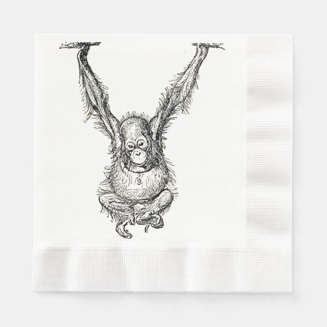 Hangaround - Young Ape Gorilla Serviette (Vorderseite)