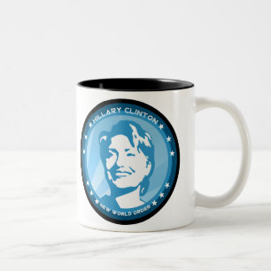 Hangclinton : blaue Rochen : Zweifarbige Tasse