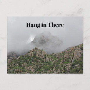 Hänge da Inspirationsberg im Nebel-Foto Postkarte