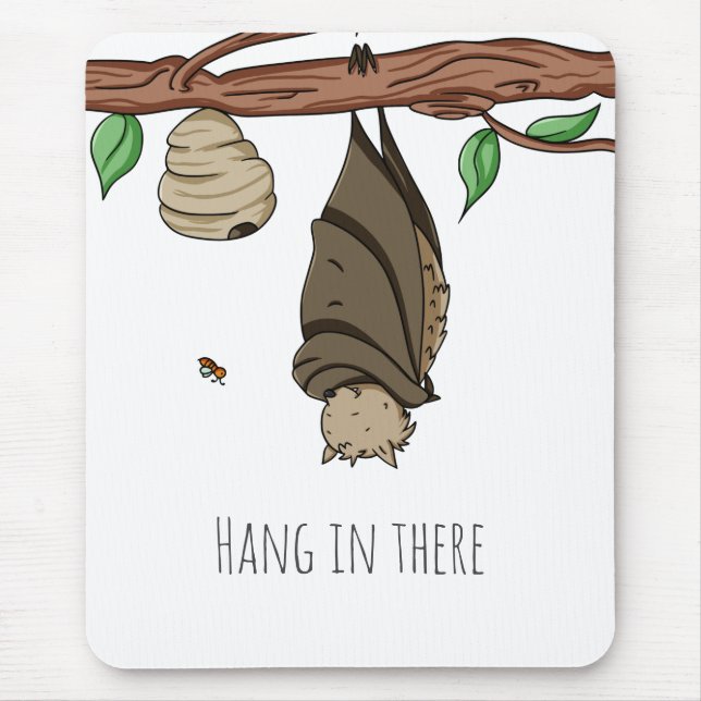 Hänge in There Bat Sleeping Cartoon Mousepad (Vorne)