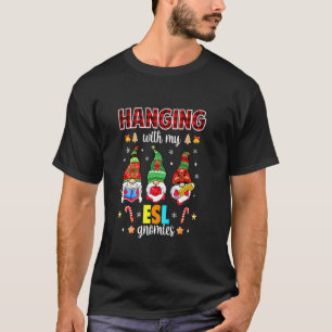 Hänge mit meinen ESL-Gnomies-Buffalo-Karo Weihnach T-Shirt