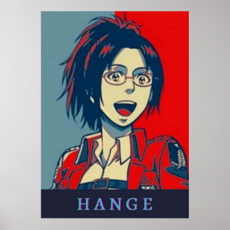 Hange-Zoe-Angriff auf Titan Retro Poster