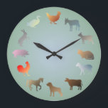 Hängebauer für Landtiere<br><div class="desc">Niedliche Nutztiere in Orange, Grau, Braun, Rosa, Gelb und Grün, ideal für Kinderzimmer oder Kindergarten - Huhn, Esel, Ziege, Katze, Schafe, Kuh, Hund, Pferd, Hahn, Schwein, Kaninchen und Ente.</div>